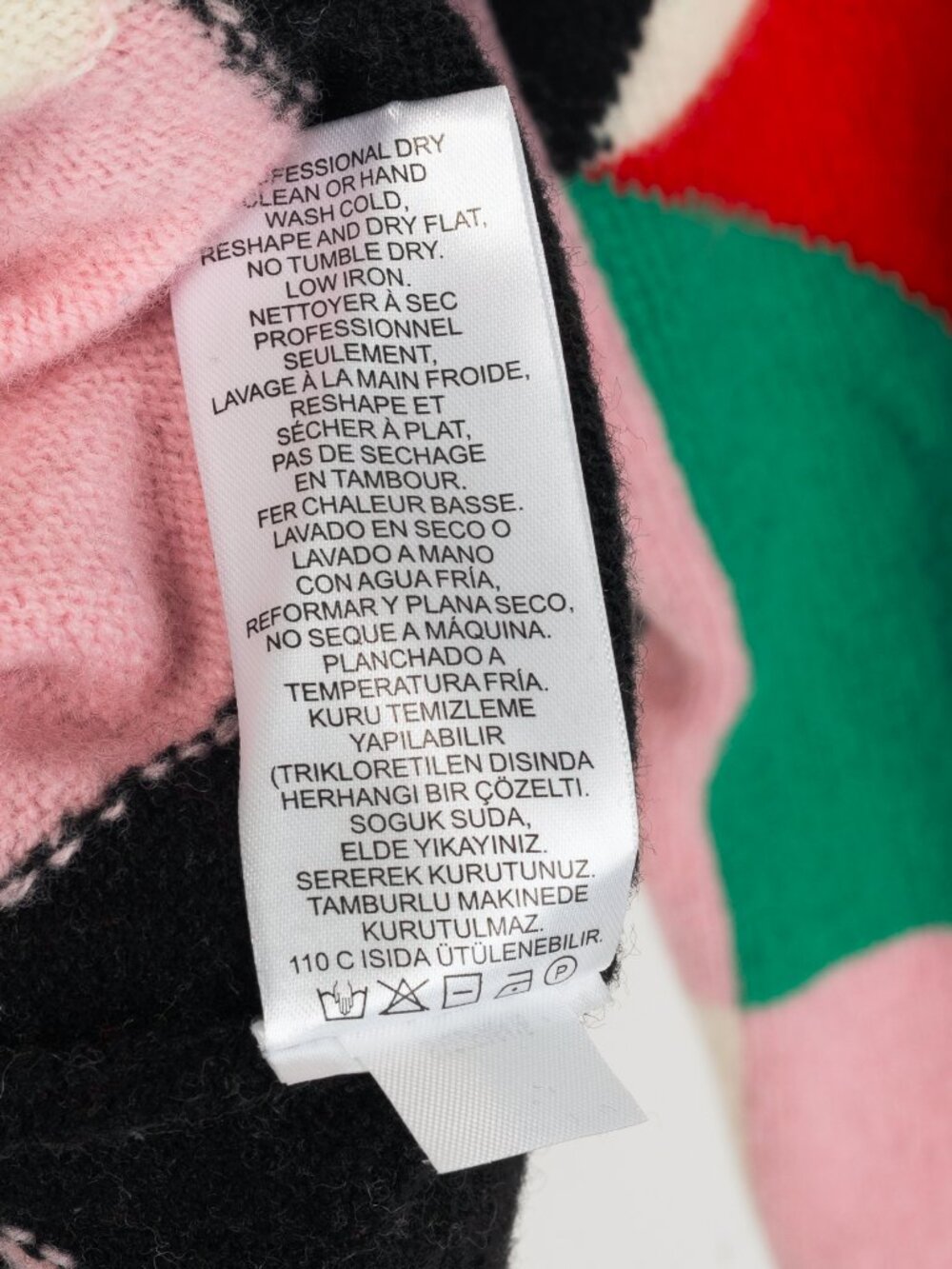 Tibi Pop-Multi Patchwork Intarsia Wool Sweater - Picture 10 of 10